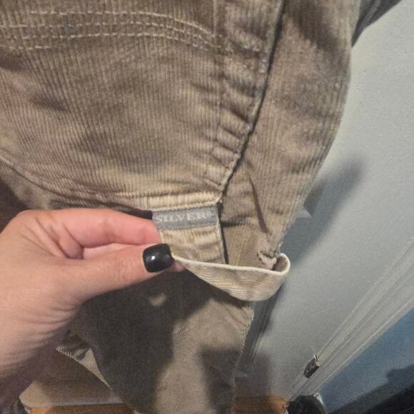 Silver Jeans Corduroy Overalls Beige sz 4 carpenter utility straight leg - Picture 4 of 11